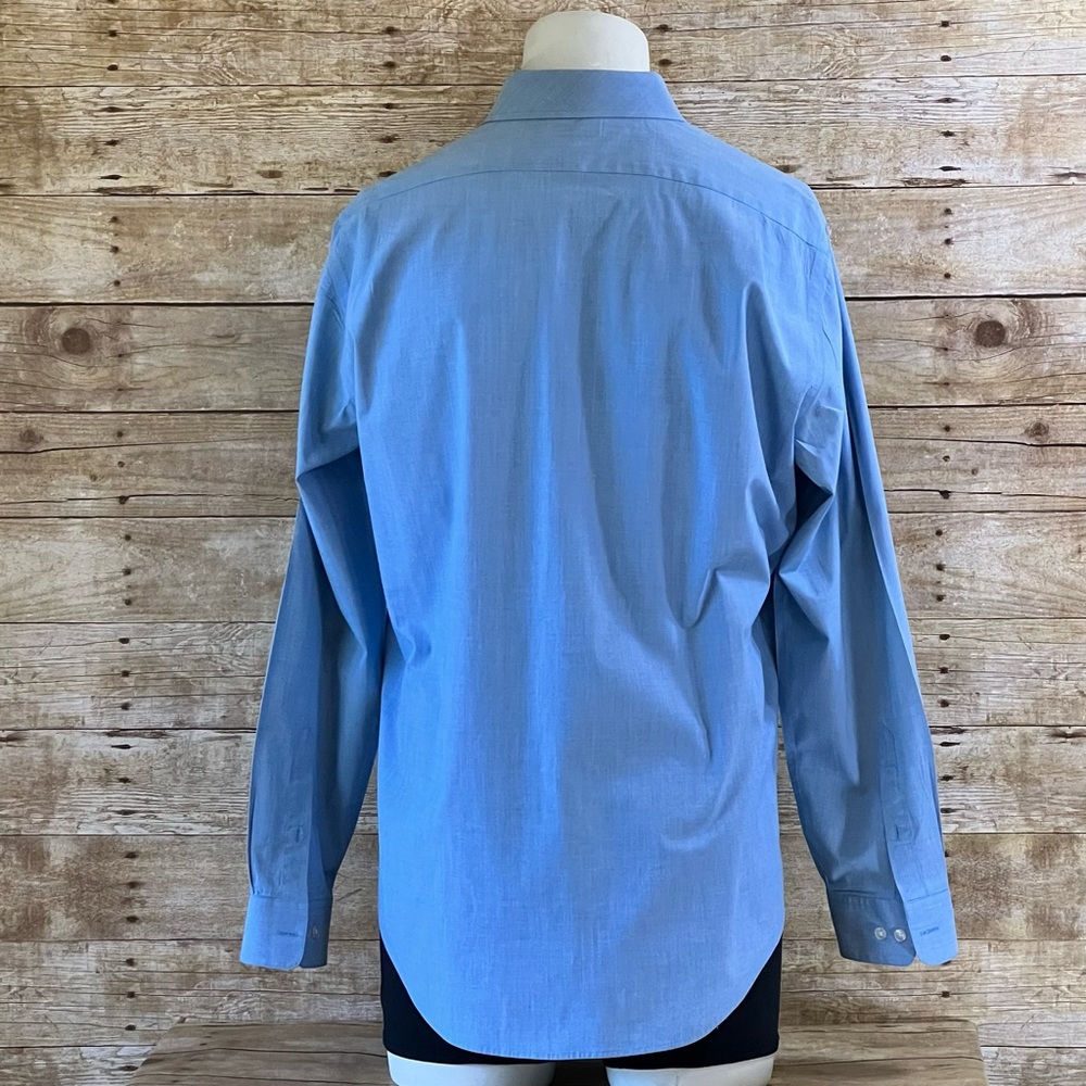 George Mens Blue Classic Fit Long Sleeve Button Down Shirt XL GM08Y141C - Picture 4 of 9